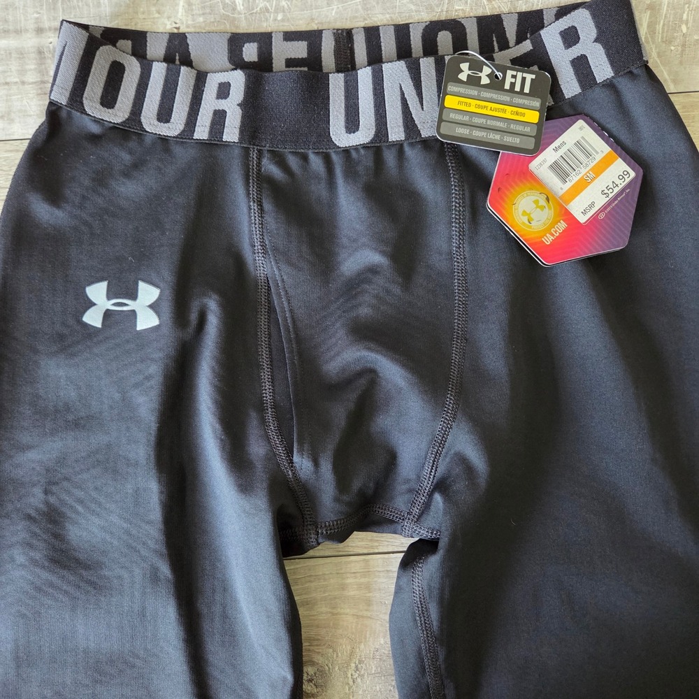 Under Armour ColdGear Infrared Compression Mens S Black Thermal Base Layer NWT